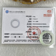Type A Natural Faint Green to White Jadeite Ring 4.40g 6.5 by 4.8mm US 6.9 HK 15.2 (Very Very Slight Internal Line) - Huangs Jadeite and Jewelry Pte Ltd