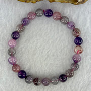 Natural Super 7 Beads Bracelet 15.80g 16cm 7.9mm 25 Beads - Huangs Jadeite and Jewelry Pte Ltd