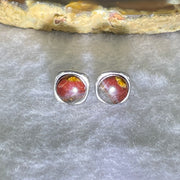 Good Grade Natural Auralite 23 S925 Silver Earrings 2.20g 8.0 by 4.0mm - Huangs Jadeite and Jewelry Pte Ltd