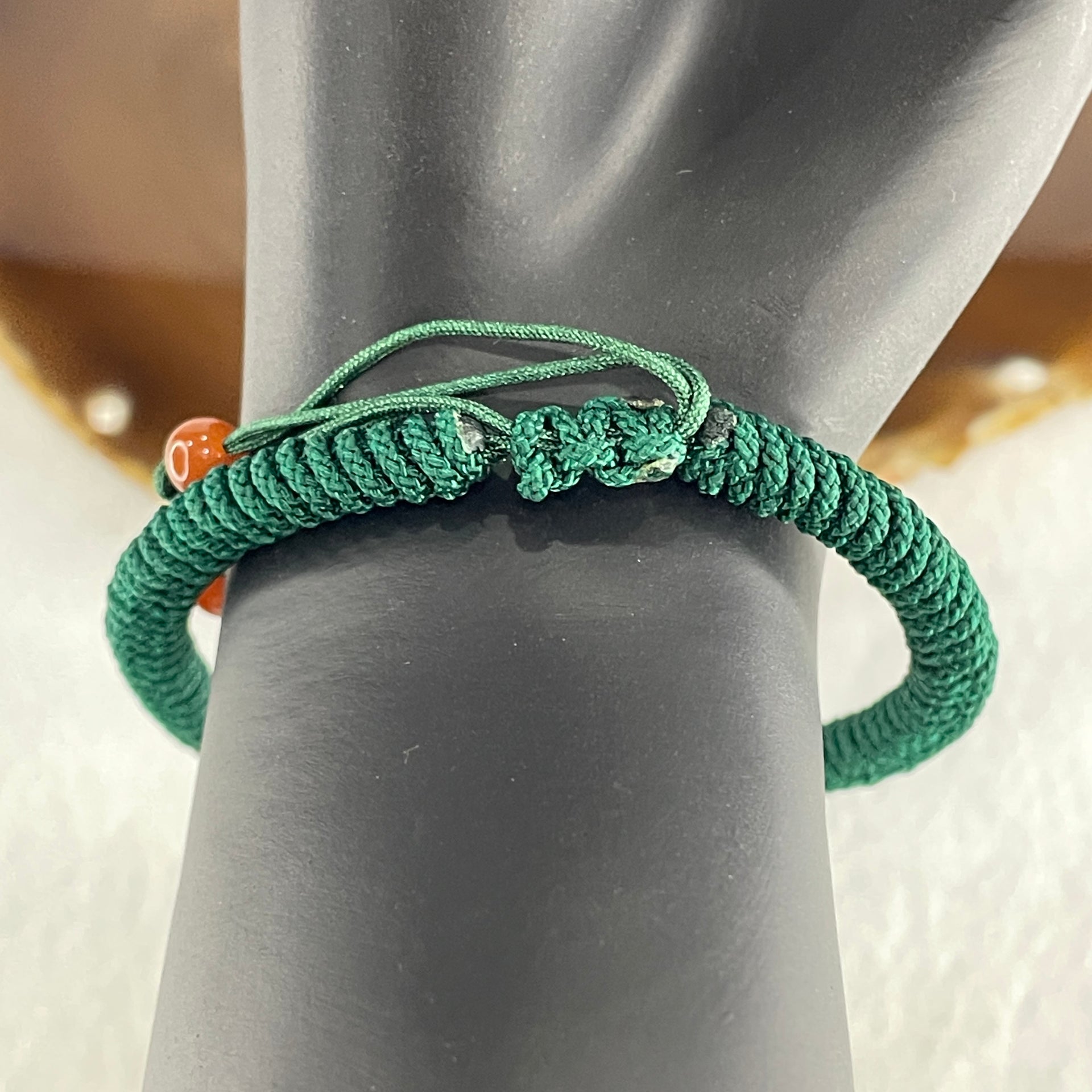 Natural Type A Brownish with Green Jadeite Flowers with Gold Fish and Bag Charms Bracelet 12.29g 17cm 7.0 by 10.9mm - Huangs Jadeite and Jewelry Pte Ltd