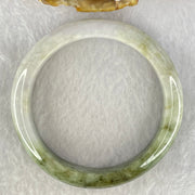 Type A Lavender Green and Moss Green Jadeite Bangle Internal Diameter 54.9mm 53.16g 12.9 by 8.7mm (Internal Lines) - Huangs Jadeite and Jewelry Pte Ltd