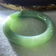 Certified Type A Full Green Jadeite Bangle Internal Diameter 50.2mm 57.85g 11.0 by 10.8mm (Very Slight External Lines) - Huangs Jadeite and Jewelry Pte Ltd