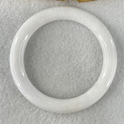 Type A White to Faint Lavender Jadeite Bangle 47.97 Internal Diameter 55.6mm 9.3 by 9.8mm (Close to Perfect) - Huangs Jadeite and Jewelry Pte Ltd