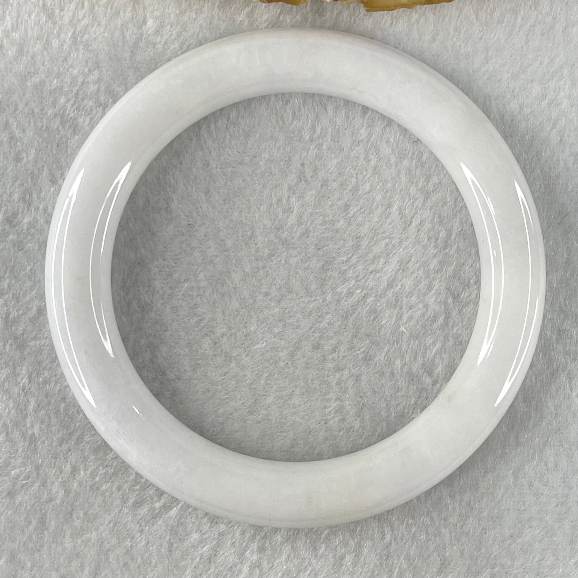 Type A White to Faint Lavender Jadeite Bangle 47.97 Internal Diameter 55.6mm 9.3 by 9.8mm (Close to Perfect) - Huangs Jadeite and Jewelry Pte Ltd