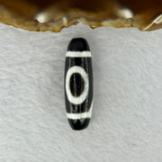 Natural Powerful Tibetan Old Oily Agate 1 Eye With Mountain Support Dzi Bead Heavenly Master (Tian Zhu) 一眼靠天珠 7.14g 36.8 by 11.9mm - Huangs Jadeite and Jewelry Pte Ltd