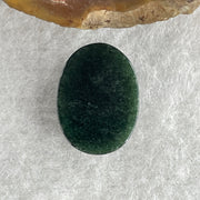 Type A Translucent Black Omphacite Jadeite Round Cabouchon Stone For Setting 1.33g 13.6 by 10.0 by 4.8mm - Huangs Jadeite and Jewelry Pte Ltd
