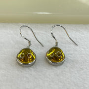 Natural Citrine Sliver Earrings Pair 2.44g 10.2 by 8.1 by 5.0mm - Huangs Jadeite and Jewelry Pte Ltd