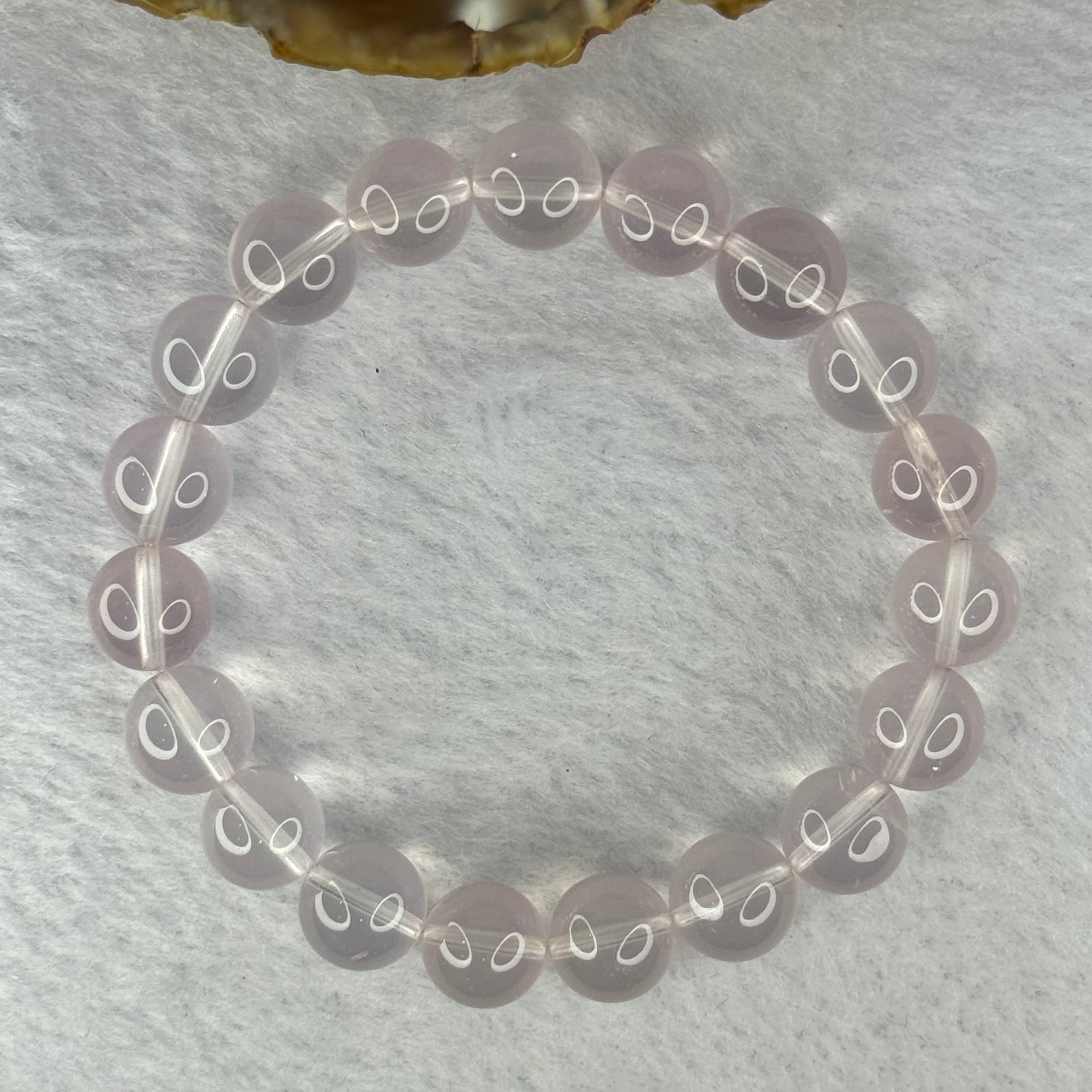 Natural Rose Quartz Beads Bracelet 天然玫瑰石英珠手链 32.98g 17cm 10.9mm 19 Beads - Huangs Jadeite and Jewelry Pte Ltd