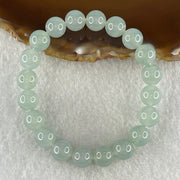 Type A Natural Sky Blue Jadeite Beads Bracelet 30.49g 15.5cm 9.6mm 20 Beads - Huangs Jadeite and Jewelry Pte Ltd