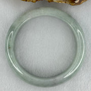 Type A Light Blueish Green Jadeite Bangle Internal Diameter 58.2mm 66.76g 14.3 by 8.9mm (Slight Internal Lines) - Huangs Jadeite and Jewelry Pte Ltd