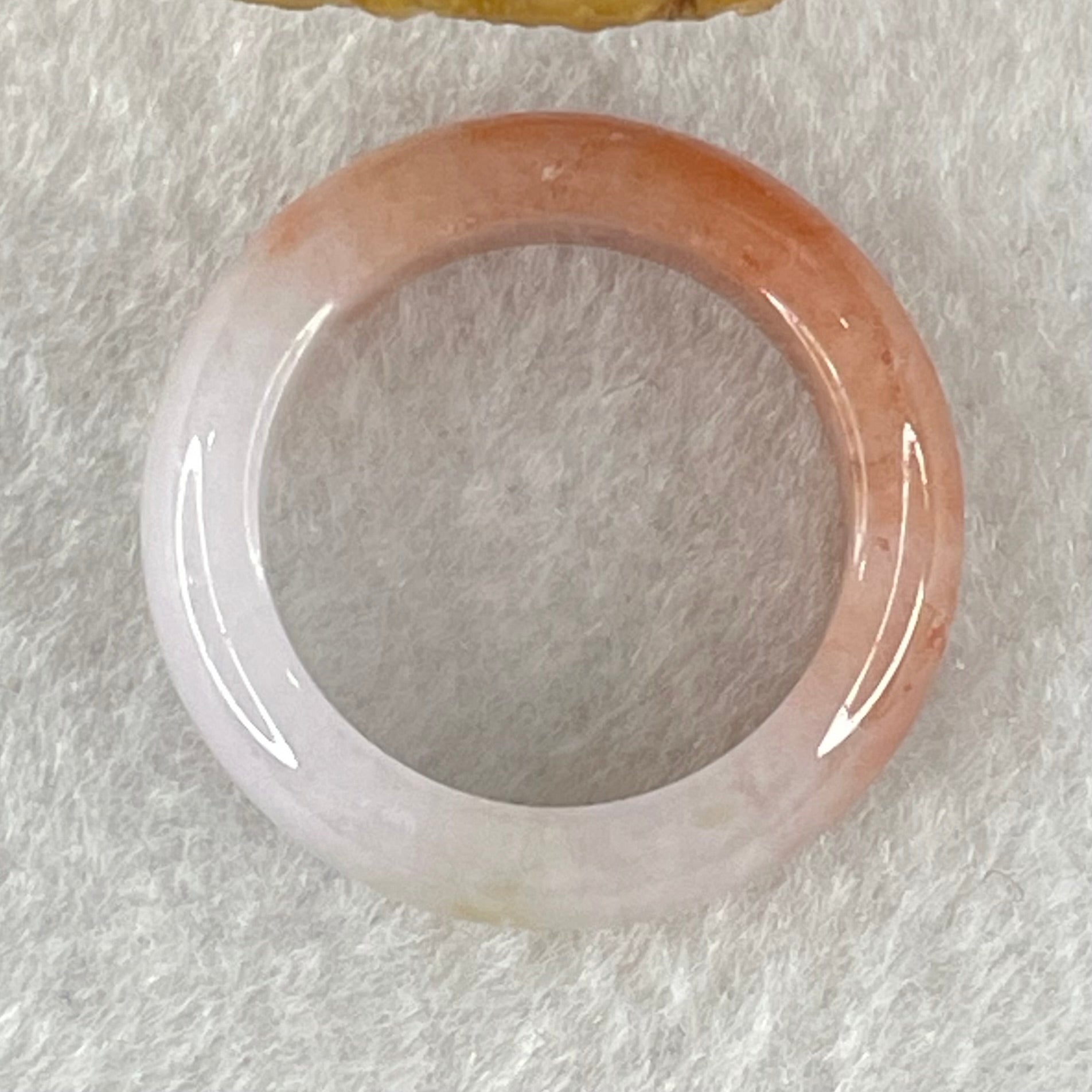 Type A Reddish Brown and Light Lavender Jadeite Ring 4.37g 6.8 by 4.0mm US7.4 HK16.2 (Very Slight Internal Line) - Huangs Jadeite and Jewelry Pte Ltd