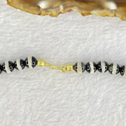 Natural Powerful Tibetan Old Oily Agate Mix Dzi Beads Bracelet (Tian Zhu) 30.36g 10.5mm 10 Beads 6.3mm 50 Beads - Huangs Jadeite and Jewelry Pte Ltd