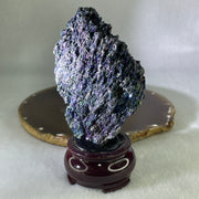 Natural-Black-Moissanite-Rough-Display-with-Wooden-Stand-184.90g-69.0-by-54.8-by-126.5mm