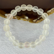 White Luili Bracelet 21.01g 15.5cm 9.3mm 21 Beads - Huangs Jadeite and Jewelry Pte Ltd