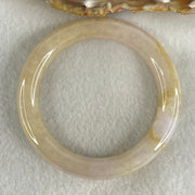 Type A Yellowish Brown and Lavender Jadeite Bangle 52.62g Internal Diameter 52.1mm 10.4 by 9.8mm (Very Slight Internal Lines and external Rough, Burnt) - Huangs Jadeite and Jewelry Pte Ltd