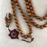 Certified Natural Sandalwood Beads Necklace 61.50g 118cm 10.1mm 108Beads - Huangs Jadeite and Jewelry Pte Ltd