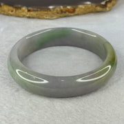 Type A Lavender with Green and Yellow Patches Jadeite Bangle Internal Diameter 59.0mm 67.00g 15.3 by 8.4mm (Close to Perfect) - Huangs Jadeite and Jewelry Pte Ltd