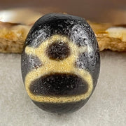 Natural Powerful Tibetan Old Oily Agate Double Cai Shen Dzi Bead Heavenly Master (Tian Zhu) 双财神长天珠 8.12g 20.8 by 16.8mm - Huangs Jadeite and Jewelry Pte Ltd