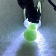Type A Dark Blueish Green Jadeite Hulu Pendent 7.21g 21.1 by 15.7 by 10.6mm - Huangs Jadeite and Jewelry Pte Ltd