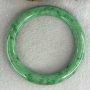 Type A Apple Green Jade Jadeite Bangle 60.77g Inner Diameter: 59.2mm Thickness: 10.2 by 10.4mm (Very Very Slight Internal Lines) - Huangs Jadeite and Jewelry Pte Ltd