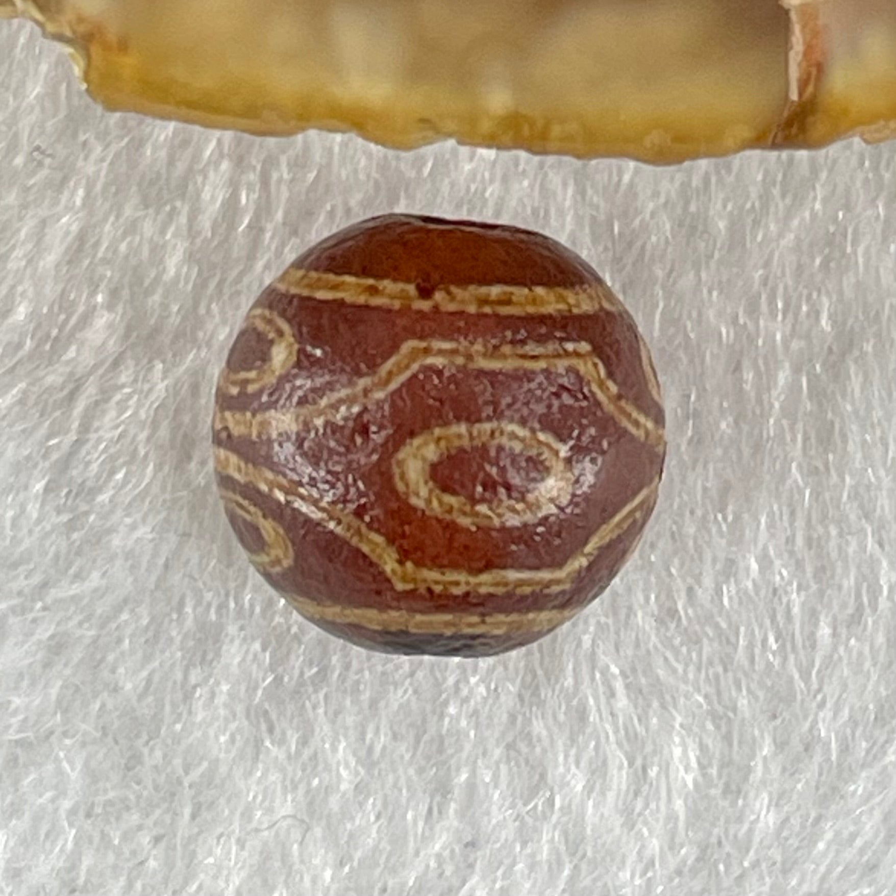 Natural Powerful Tibetan Old Oily Agate 6 Eyes Dzi Bead Heavenly Master (Tian Zhu) 六眼天诛 1.44g 10.0 by 10.4mm - Huangs Jadeite and Jewelry Pte Ltd