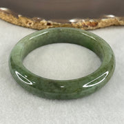 Type A Green with Brown Patches Jadeite Bangle 56.88g Inner Diameter 54.2mm 12.1 by 9.5mm (External and Internal Lines) - Huangs Jadeite and Jewelry Pte Ltd