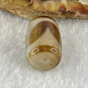 Natural Powerful Tibetan Old Oily Agate Tiger Tooth Daluo Dzi Bead Heavenly Master (Tian Zhu) 虎呀天诛 3.33g 15.9 by 10.7mm - Huangs Jadeite and Jewelry Pte Ltd