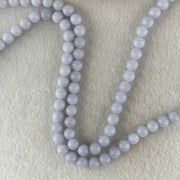 Type A Full Lavender Jadeite Beads Necklace 57.74g 66cm 7.0mm 98 Beads - Huangs Jadeite and Jewelry Pte Ltd