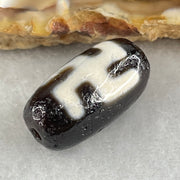 Natural Powerful Tibetan Old Oily Agate 1 Eye With Swastika Dzi Bead (Hotu Dzi) 3.46g 19.5 by  10.7mm - Huangs Jadeite and Jewelry Pte Ltd