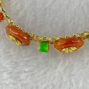 Type A Red Jadeite Ping An Kou Donut and Beads 13.22g 12.9 by 4.0mm 3pcs 5.0mm 8 Beads - Huangs Jadeite and Jewelry Pte Ltd