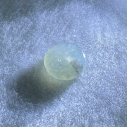 Type A Icy Wuji Grey Jadeite Ping An Kou Donut Charm Pendant 2.04g 15.2 by 4.0mm - Huangs Jadeite and Jewelry Pte Ltd