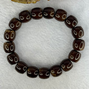 Old Bodhi Seed Beads Bracelet 紫金鼠手链 22.06g 18.5cm 11.8mm 17 Beads - Huangs Jadeite and Jewelry Pte Ltd