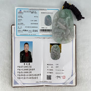 Grand Master Type A Jelly Lavender and Green Piao Hua Jadeite Manjusri Bodhisattva Pendant 90.51g 77 by 50 by 12.8mm - Huangs Jadeite and Jewelry Pte Ltd