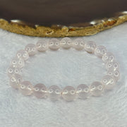 Natural Rose Quartz Beads Bracelet 天然玫瑰石英珠手链 23.36g 16.5cm 9.4mm 21 Beads - Huangs Jadeite and Jewelry Pte Ltd