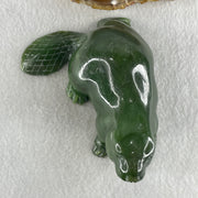 Natural Dark Green Serpentine Seal Display 481.5g 118.0 by 92.6 by 58.6mm - Huangs Jadeite and Jewelry Pte Ltd