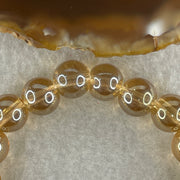 Man Made Clear Yellow Beads Bracelet 23.88g 13.5cm 10.2mm 19Beads - Huangs Jadeite and Jewelry Pte Ltd