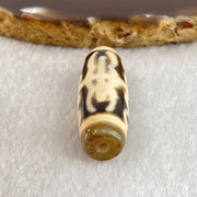 Natural Powerful Tibetan Old Oily Agate Water Lines 8 Eyes Dzi Bead Heavenly Master (Tian Zhu) 水纹八眼天诛 9.93g 38.9 by 12.8mm - Huangs Jadeite and Jewelry Pte Ltd