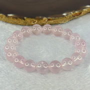 Natural Rose Quartz Beads Bracelet 天然玫瑰石英珠手链 35.21g 17.5cm 11.4mm 18 Beads - Huangs Jadeite and Jewelry Pte Ltd