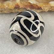 Natural Powerful Tibetan Old Oily Agate 6 Eyes Dzi Bead Heavenly Master (Tian Zhu) 六眼天诛 4.64g 16.0 by 14.4mm - Huangs Jadeite and Jewelry Pte Ltd