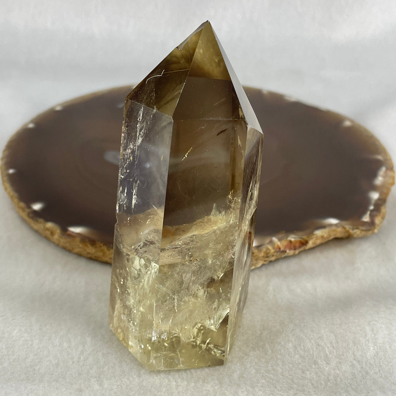 Natural Smoky Quartz Tower Display 194.23g 91.5 by 36.3 by 41.5mm - Huangs Jadeite and Jewelry Pte Ltd