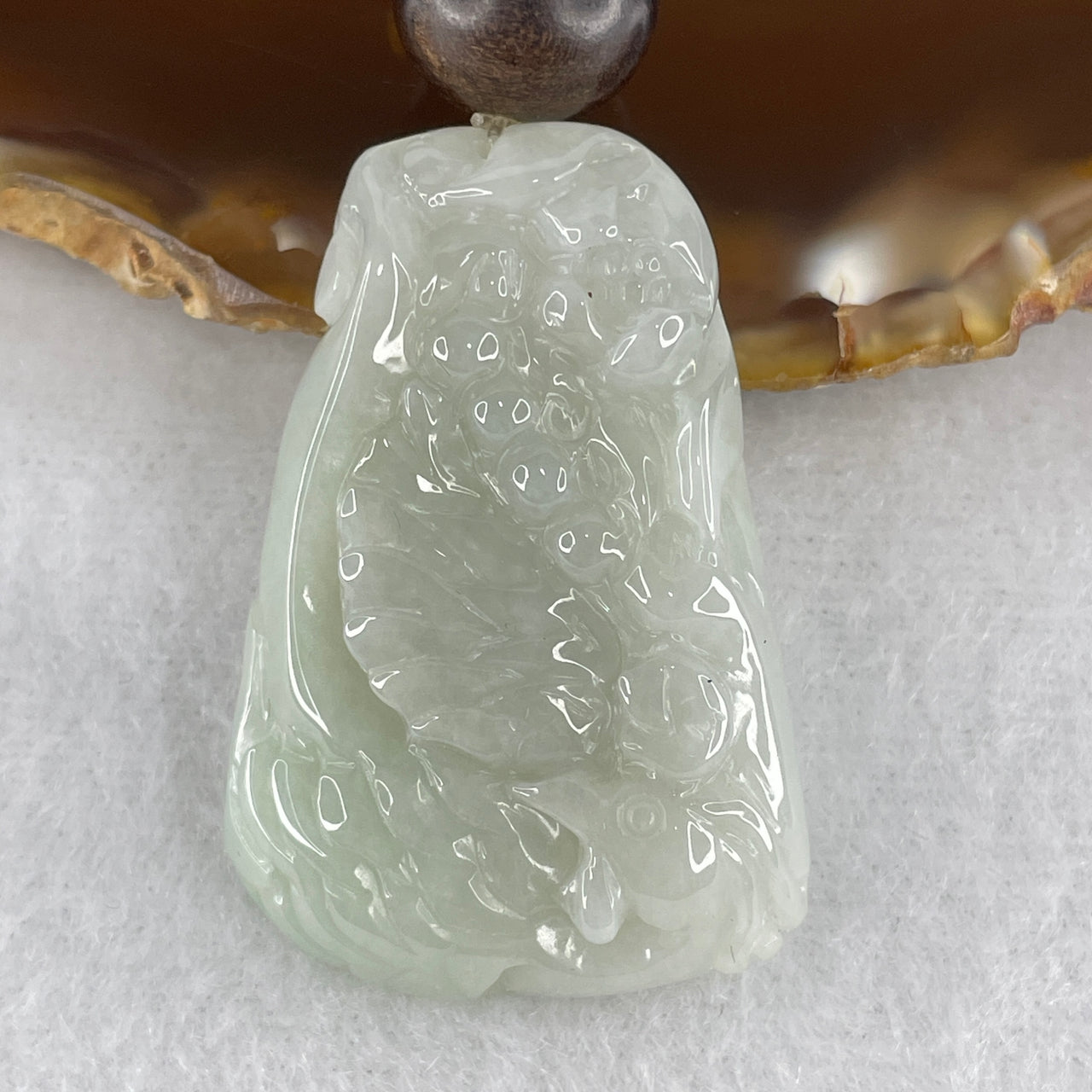 Natural Type A Light Green Jadeite Phoenix Pendant | 100% Untreated Rebirth & Royal Grace Motif | Statement Fei Cui Jade Pendant (19.20g | 40.8 × 27.3 × 7.4mm)