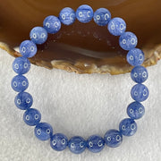Natural Blue Kyanite Beads Bracelet 25.96g 15.5cm 8.9mm 22 Beads - Huangs Jadeite and Jewelry Pte Ltd