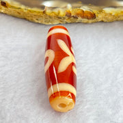 Natural Powerful Tibetan Old Oily Orange Red White Agate Patina Guiren Tairen Human Dzi Bead Totem Amulet Heavenly Master (Tian Zhu) 贵人天诛 8.39g 38.7 by 11.9mm - Huangs Jadeite and Jewelry Pte Ltd