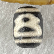 Natural Powerful Tibetan Old Oily Agate Double Cai Shen Dzi Bead Heavenly Master (Tian Zhu) 财神长天珠 2.10g 13.6 by 9.9mm - Huangs Jadeite and Jewelry Pte Ltd