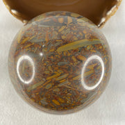 Natural Brecciated Jasper Ball Display with Wooden Stand 1641.2g 95.6 by 165.0mm - Huangs Jadeite and Jewelry Pte Ltd