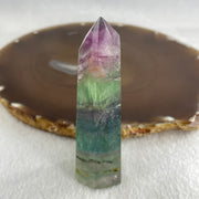 Natural Green and Purple Fluorite Quartz Tower Display 86.18g 81.2 by b27.3. by 22.1mm - Huangs Jadeite and Jewelry Pte Ltd