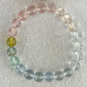Very Very High Grade Transparent Natural Morganite Beryl Beads Bracelet 19.91g 16cm 8.8mm 22 Beads - Huangs Jadeite and Jewelry Pte Ltd