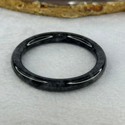 Type A Black Grey Wuji Jadeite Baby Bangle 15.03g Internal Diameter 40.8mm 6.4 by 6.5mm - Huangs Jadeite and Jewelry Pte Ltd