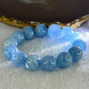 Natural Aquamarine Beads Bracelet 81.94g 19cm 16.2mm 14 Beads - Huangs Jadeite and Jewelry Pte Ltd
