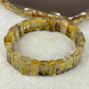 High Quality Natural Golden Rutilated Quartz Bracelet 高品质天然金顺发晶手链 33.46g 15.5cm 13.4 by 7.6 by 5.2mm 27 pc - Huangs Jadeite and Jewelry Pte Ltd